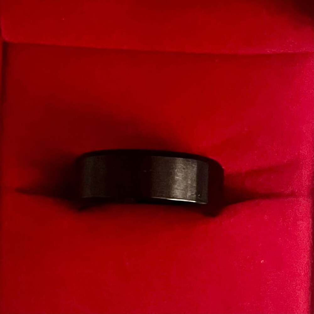 Tungsten Carbide Black Matte 6mm Band Ring Size 9